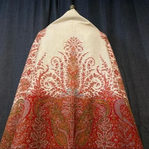 1800’s Wool Paisley Shawl -extra large! 146” x 64” - Picture 3 of 16